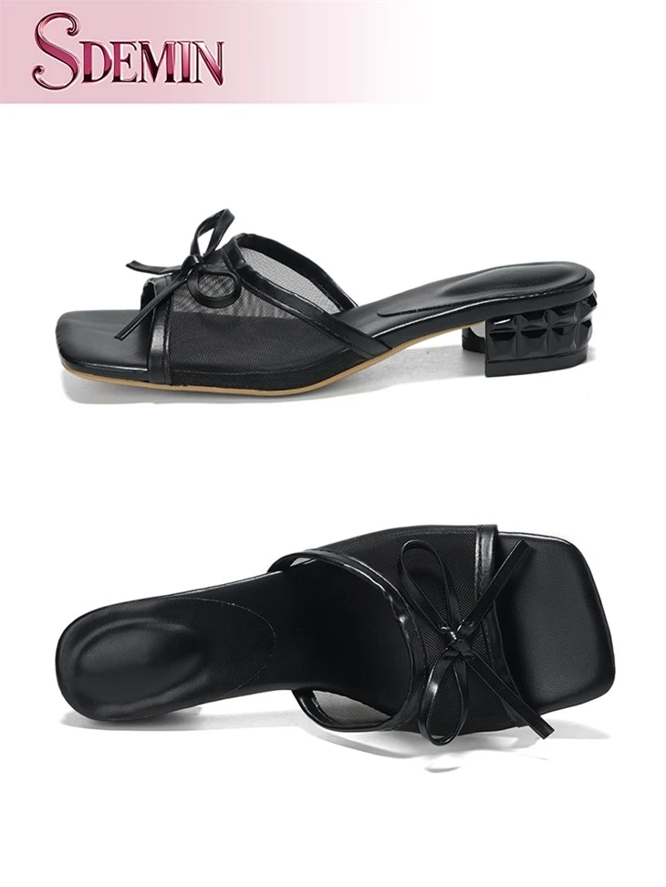 Low Block Heel Slides high quality
